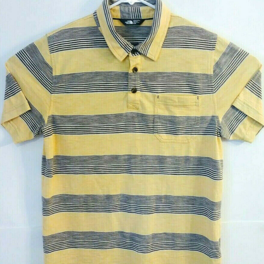 The North Face Mens Size Medium Stripes Polo Shirt